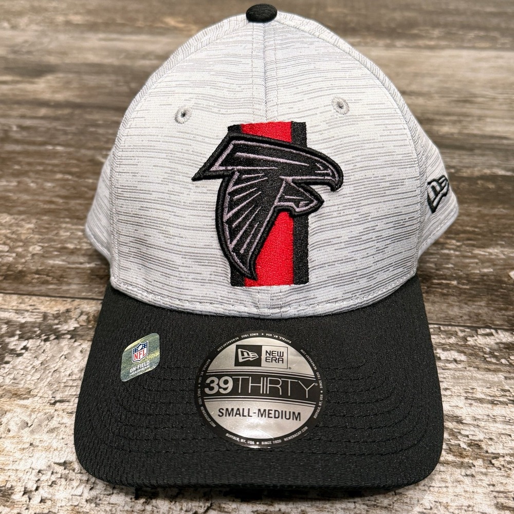 Atlanta Falcons Hat Size S/M Gray Black New Era NFL Training 39THIRTY Fitted NEW - Picture 9 of 9
